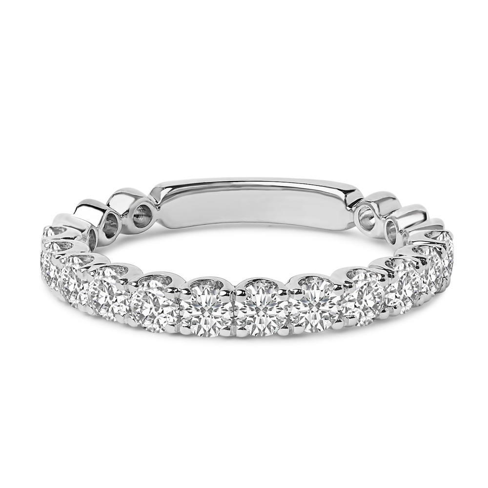 14K White Gold 1.00 Cttw Round Diamond Prong